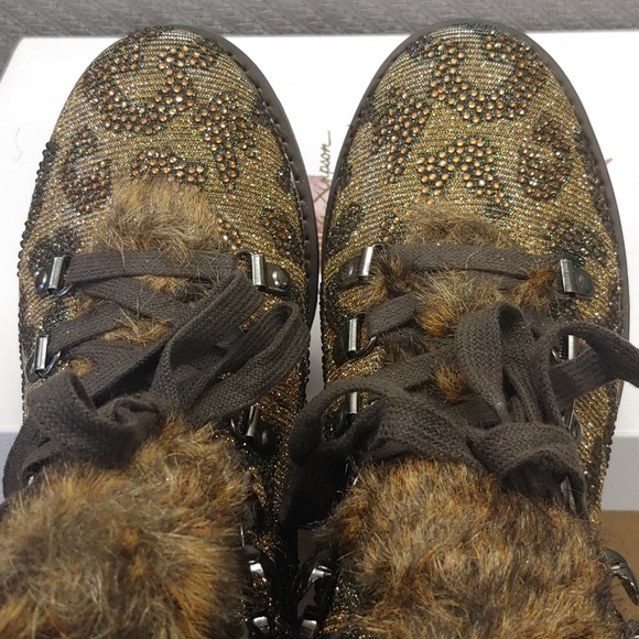 Jessica Simpson Norina glitter gabor boot bronze-8 - Picture 3 of 10